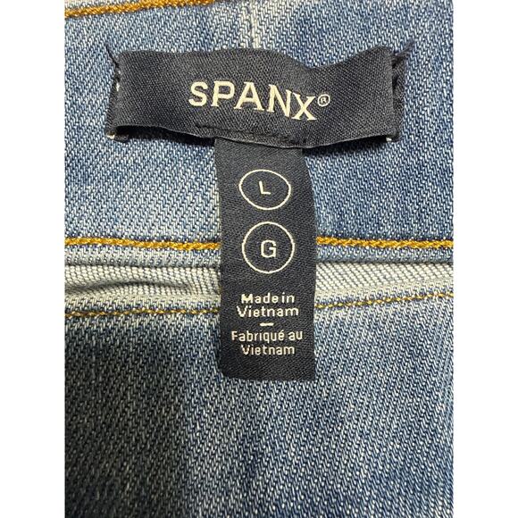 Spanx Shaping EveryWear Flare Jeans Pull On Denim Blue Size L *EUC - Picture 11 of 13